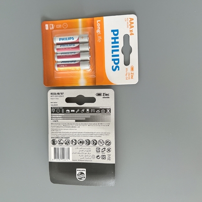 Non Toxic 4 AAA Zinc Carbon Battery 1170mAh Environmentally Friendly
